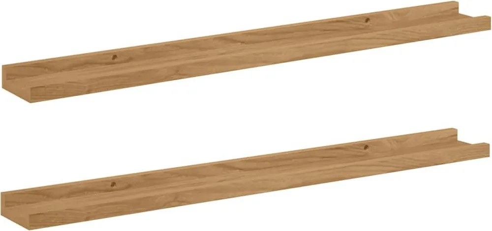 vidaXL Raft de perete cu raft 2 pcs Maro 80 x 9 x 3 cm Lemn compozit