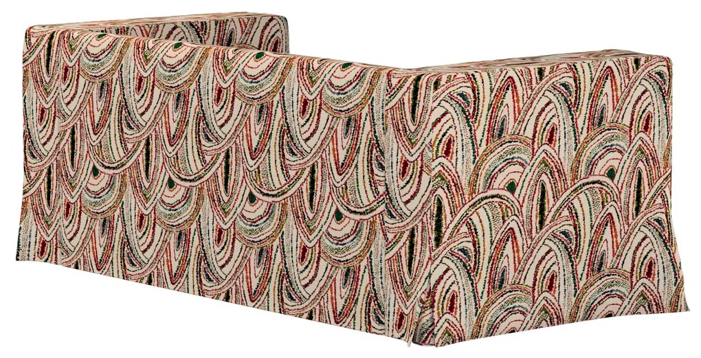 Husă canapea Klippan cu 2 locuri, lungă, cu pliuri contrastante