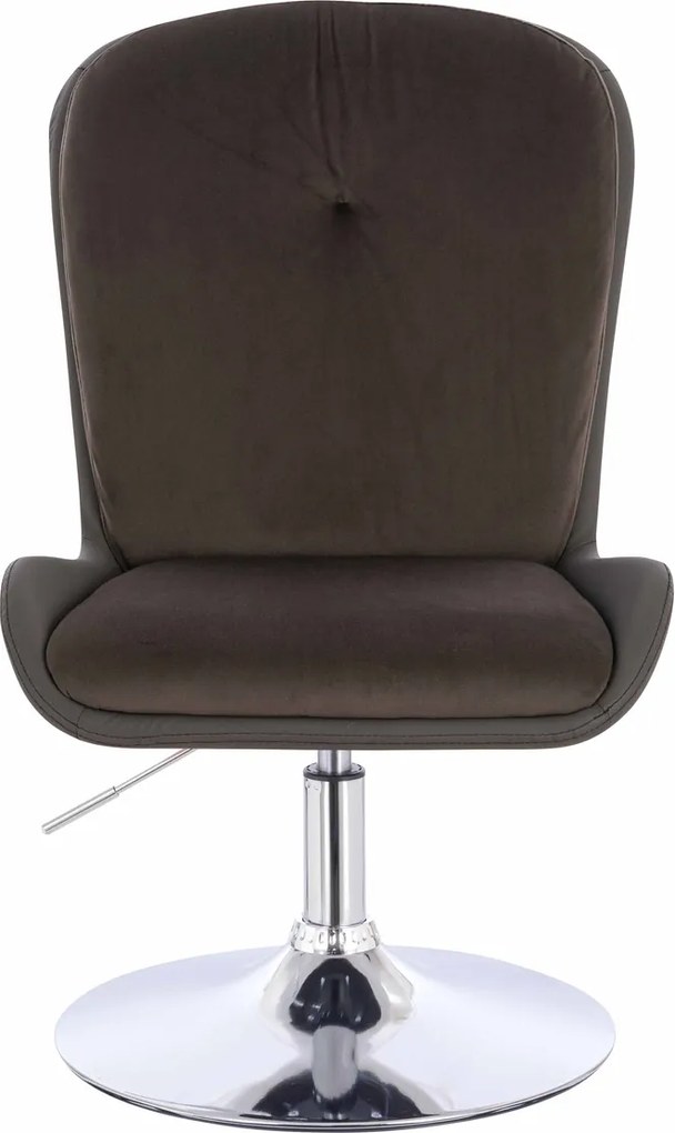 HR690N Scaun Velvet&amp;soft Piele Pu Ciocolată/Cafea Bază Cromata