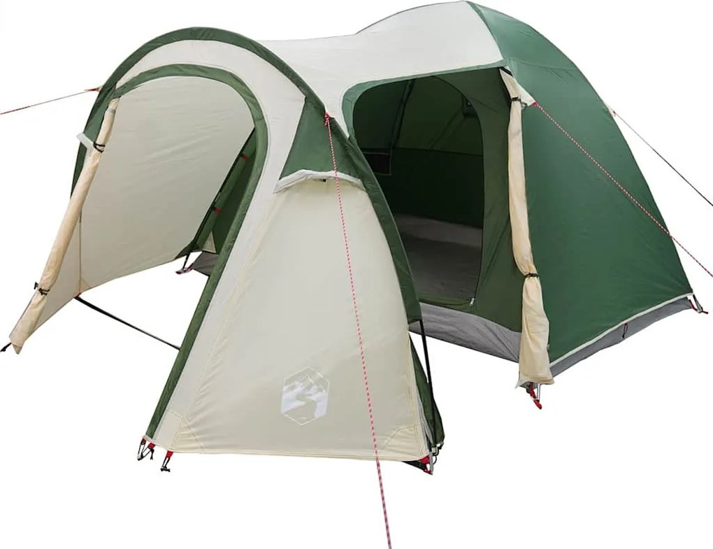 vidaXL Cort cu dome Dom cu acoperiș Verde 384 x 254 x 170 cm