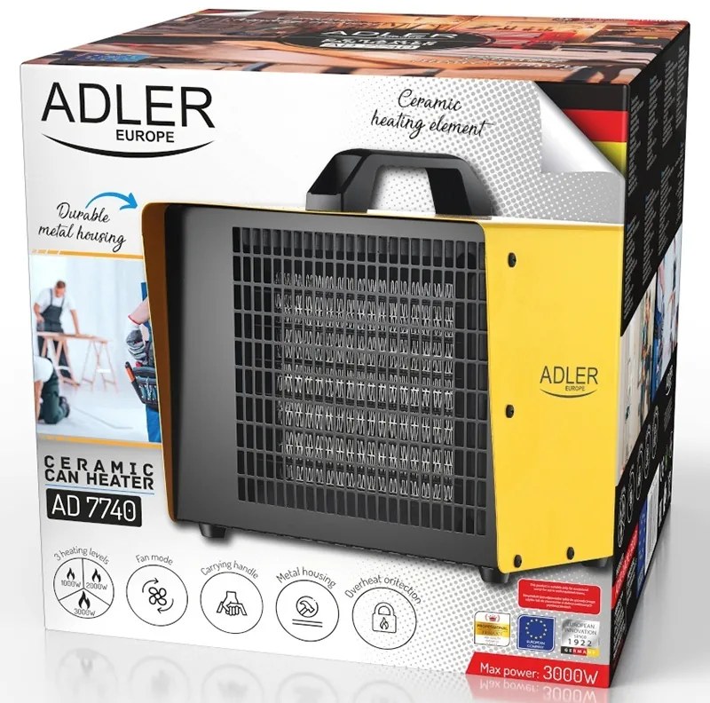 Aeroterma ceramica 3 trepte 3000w ad 7740 adler