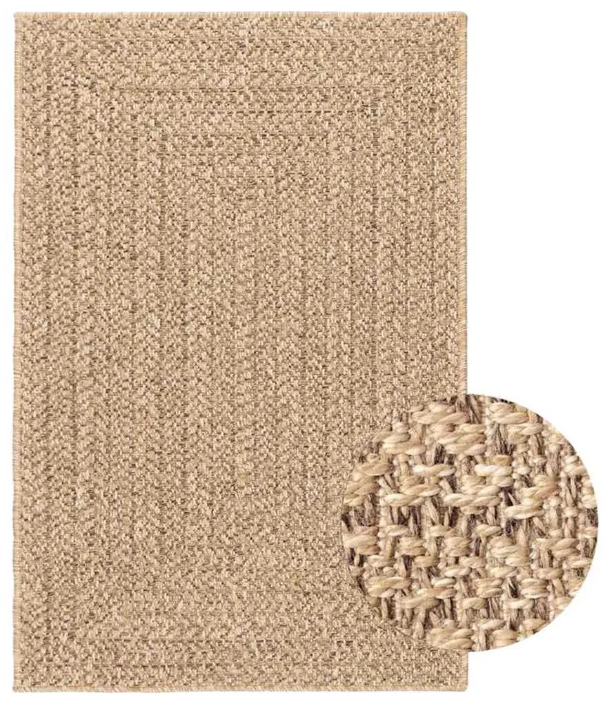 vidaXL Covor ZIZUR aspect iută 200x290 cm pentru interior și exterior