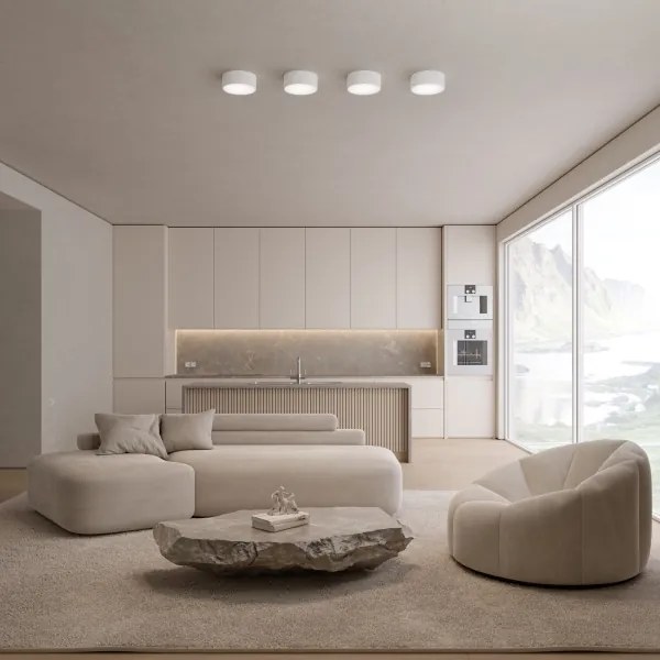 Plafonieră cu senzor CLEO pentru baie, 1xE27/24W/230V, Ø 20 cm, IP54, albă