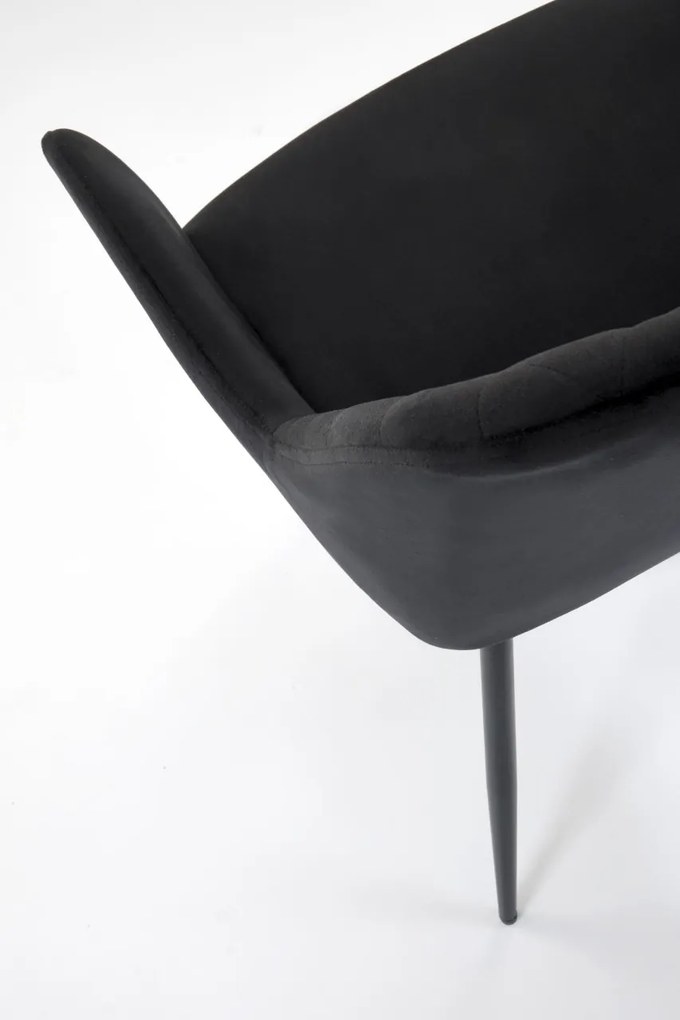 Scaun K558 velvet negru