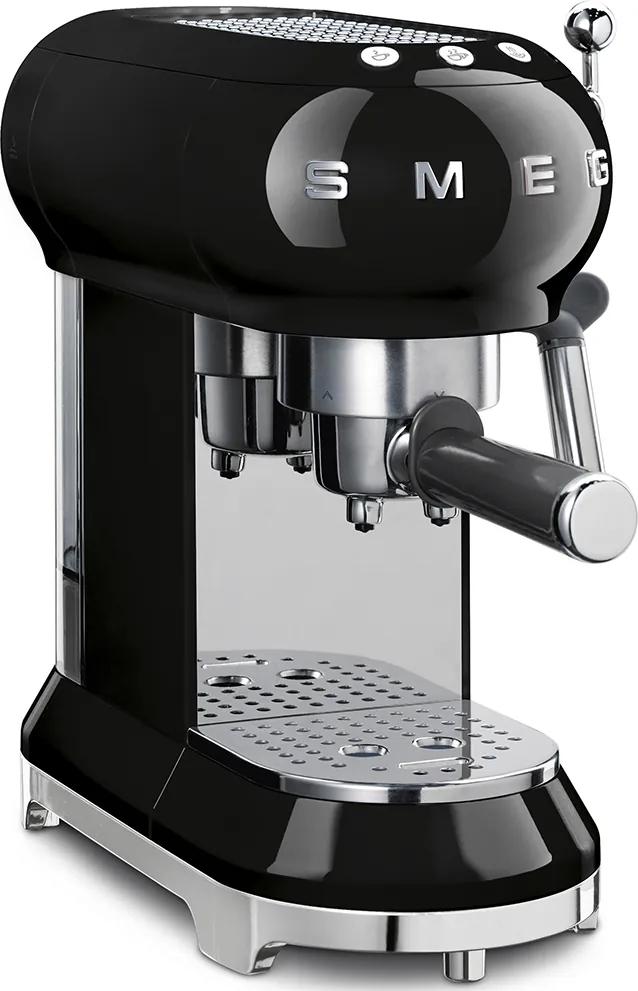 Aparat de cafea pentru Espresso / Cappuccino 50's Retro Style 15 bar 2 cești, negru - SMEG