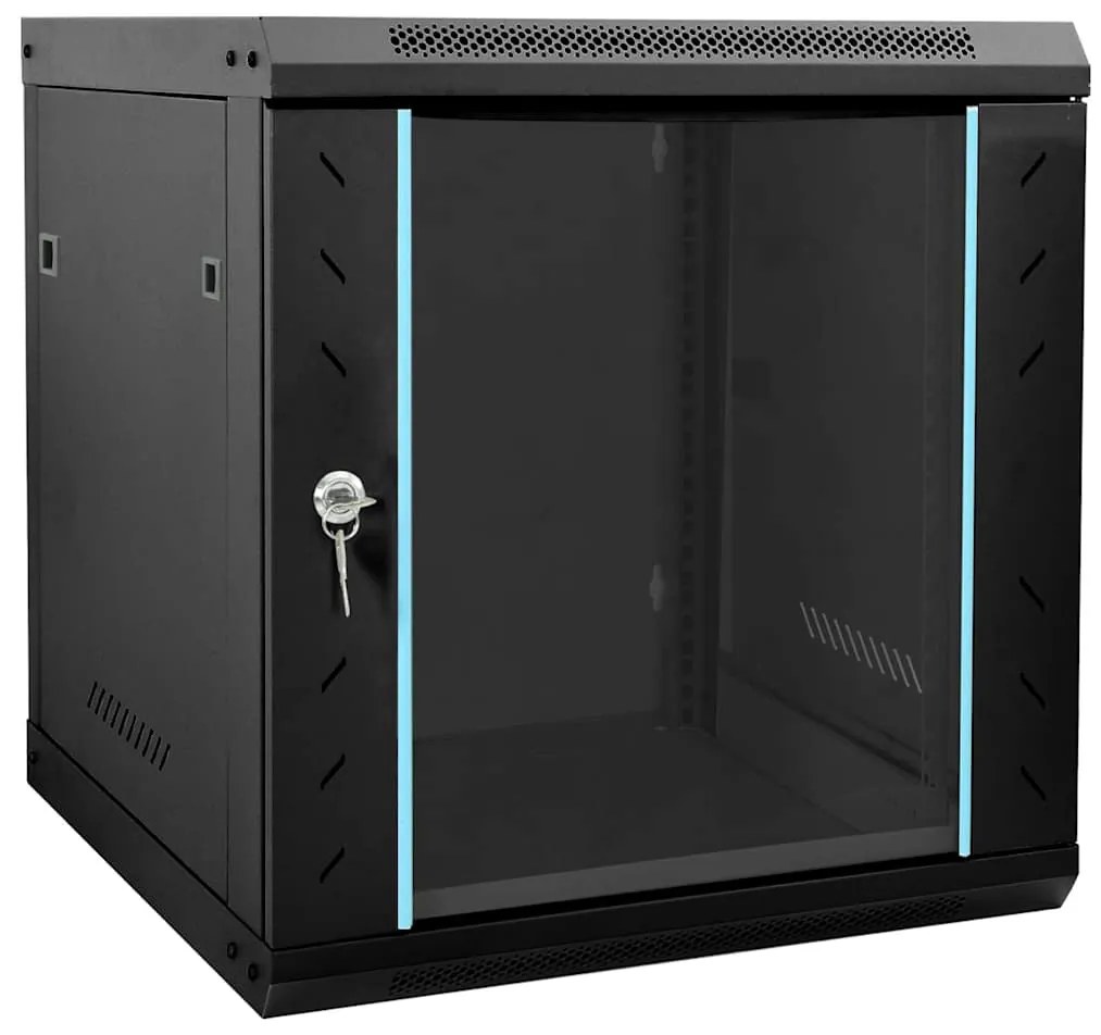 vidaXL Dulap de rețea cu depozitare Negru 53 x 60 x 60 cm Oțel