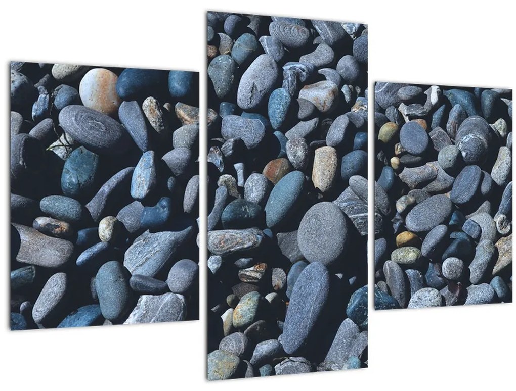 Tabloul cu pietre pe plajă (90x60 cm)