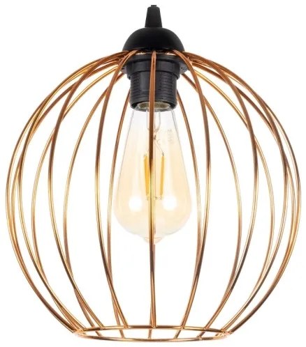 Lustră pe cablu MATT 2xE27/60W/230V neagră/cupru