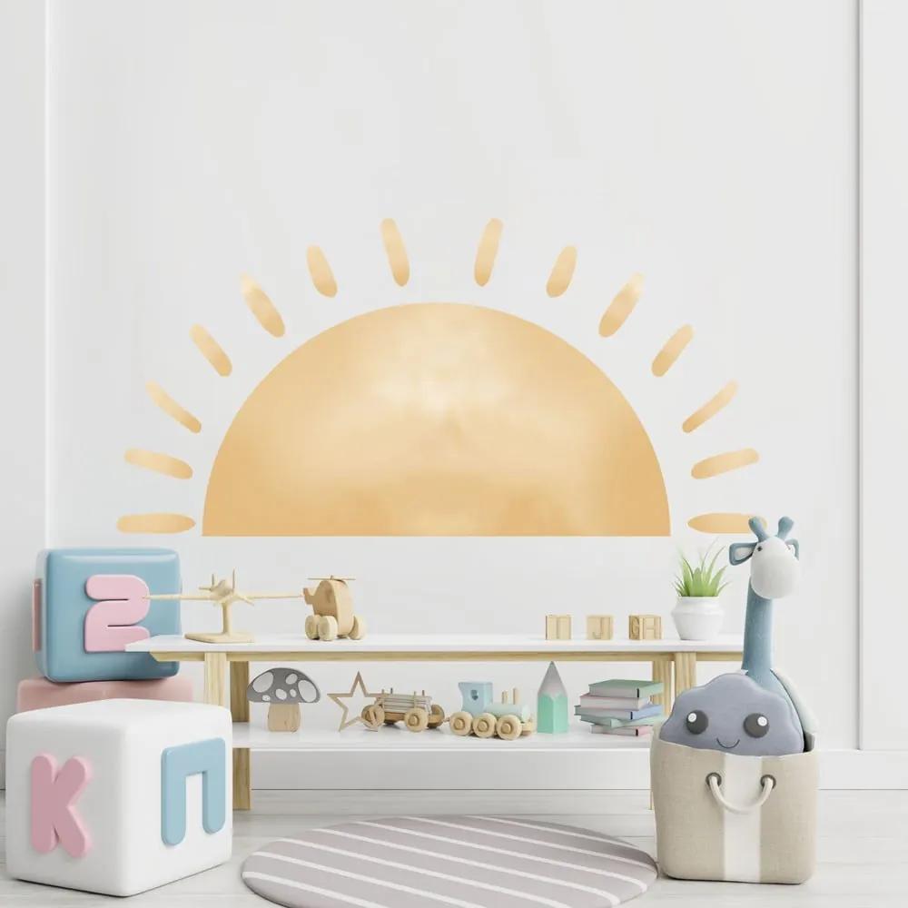 Autocolant de perete pentru copii 155x75 cm Watercolor Sun – Ambiance