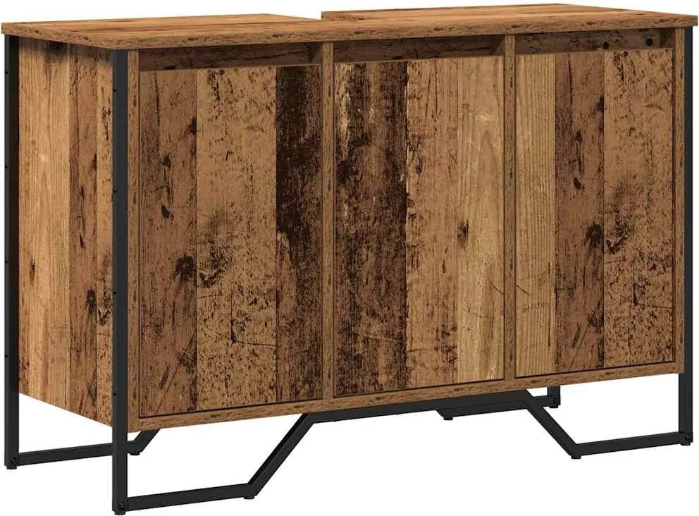 vidaXL Dulap pentru Chiuvetă Lemn Vechi 91 x 35 x 60 cm Lemn compozit