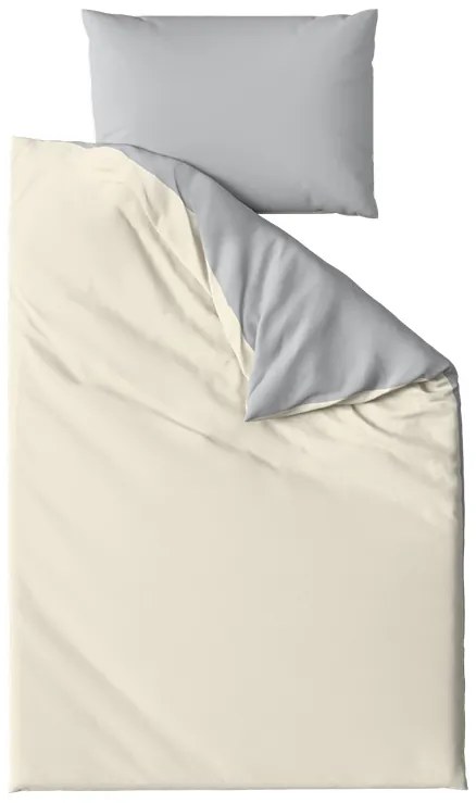 Lenjerie de pat din bumbac MONOCHROMATIC crem-gri Dimensiune lenjerie de pat: 70 x 90 cm | 140 x 200 cm