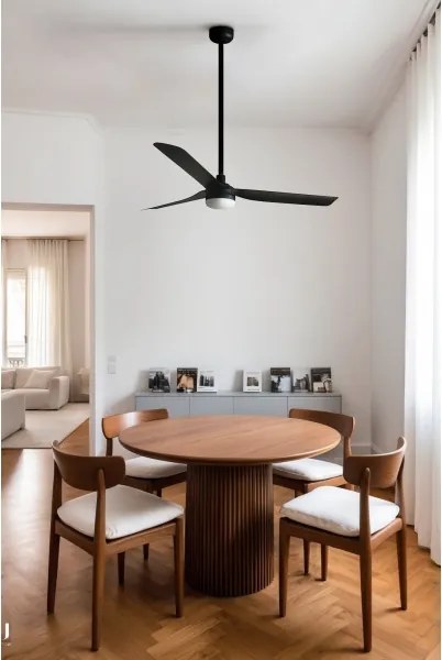 FARO 33815WT1S - Ventilator LED dimmabil PUNT M, 18W/230V, CCT, Ø 132 cm, negru WT + DO