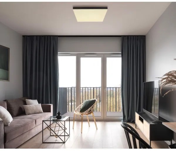 Plafonieră LED dimabilă DORO LED/24W/230V negru Globo 41594D2 + telecomandă