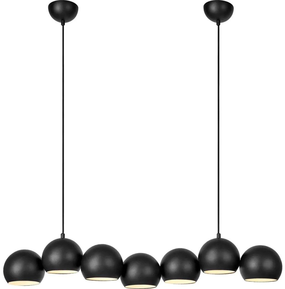 Lustră pe cablu Markslöjd 108860 CUPOLO 7xE14/40W/230V negru