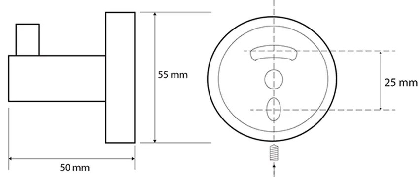 SAPHO XB200 X-Round Black cârlig, negru