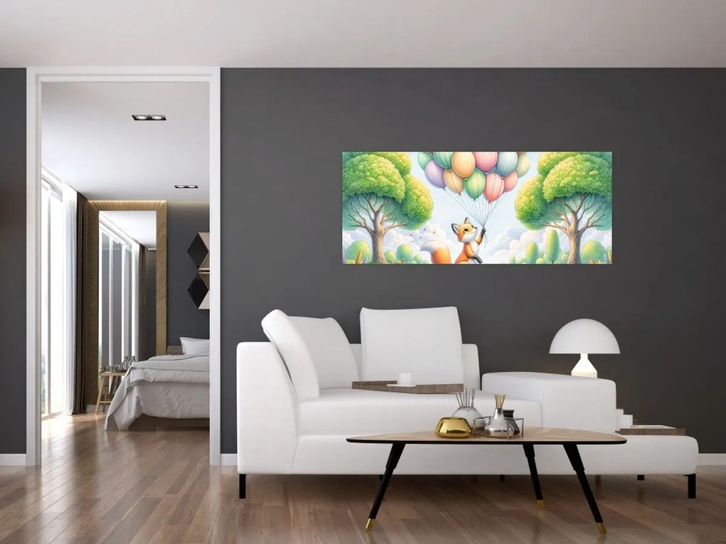 Tablou – Vulpe fericită (120x50 cm)