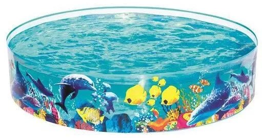 Piscina pvc pentru copii, rotunda, transparenta, 183x38 cm, bestway odyssey