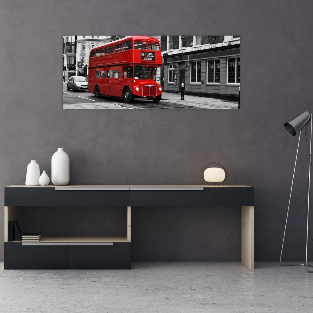 Tablou - Londra cu autobuz (120x50 cm)