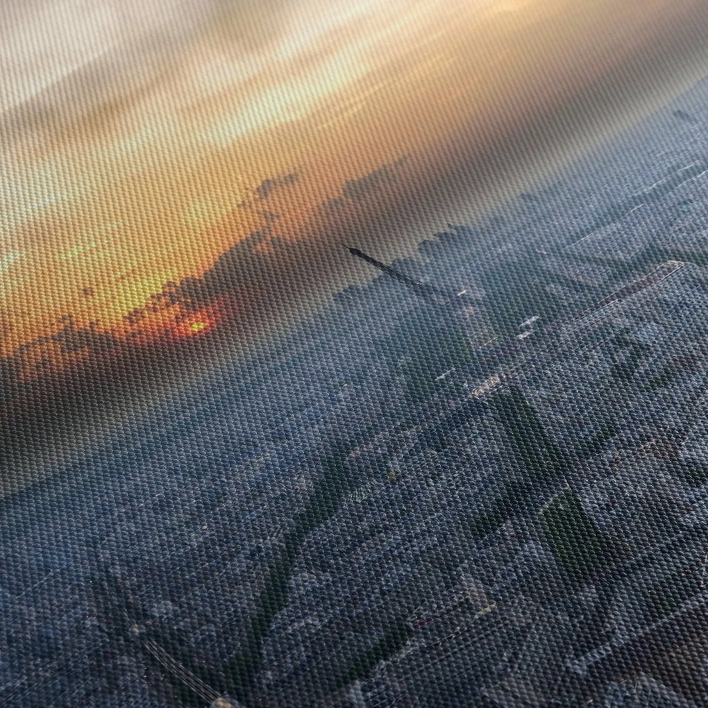 Tabloul - Paris din înâlțime (cu ceas) (90x30 cm)