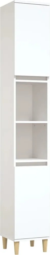 vidaXL Dulap de baie, alb, 30x30x190 cm, lemn prelucrat