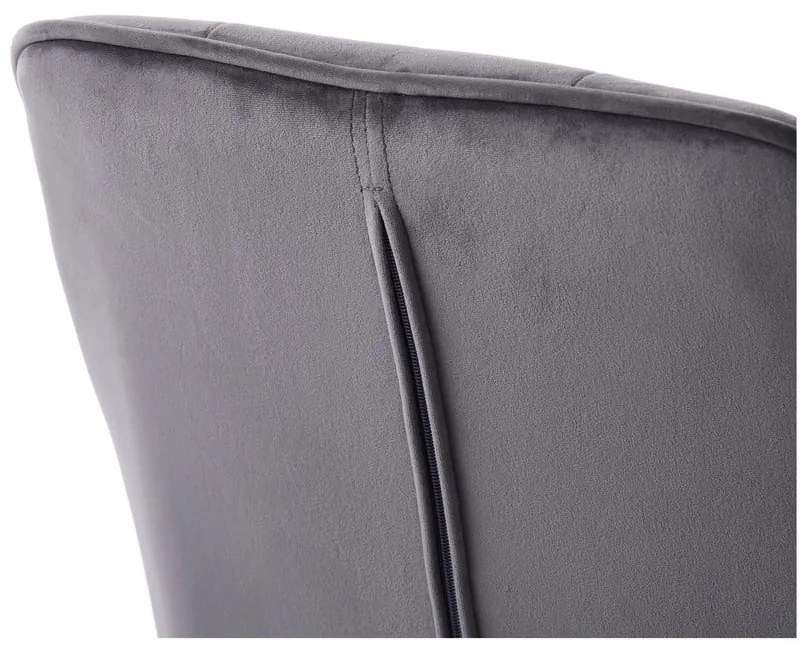 Set de scaune de sufragerie gri cu cotiere 2 buc. tapițat Nolan Square – Unique Furniture