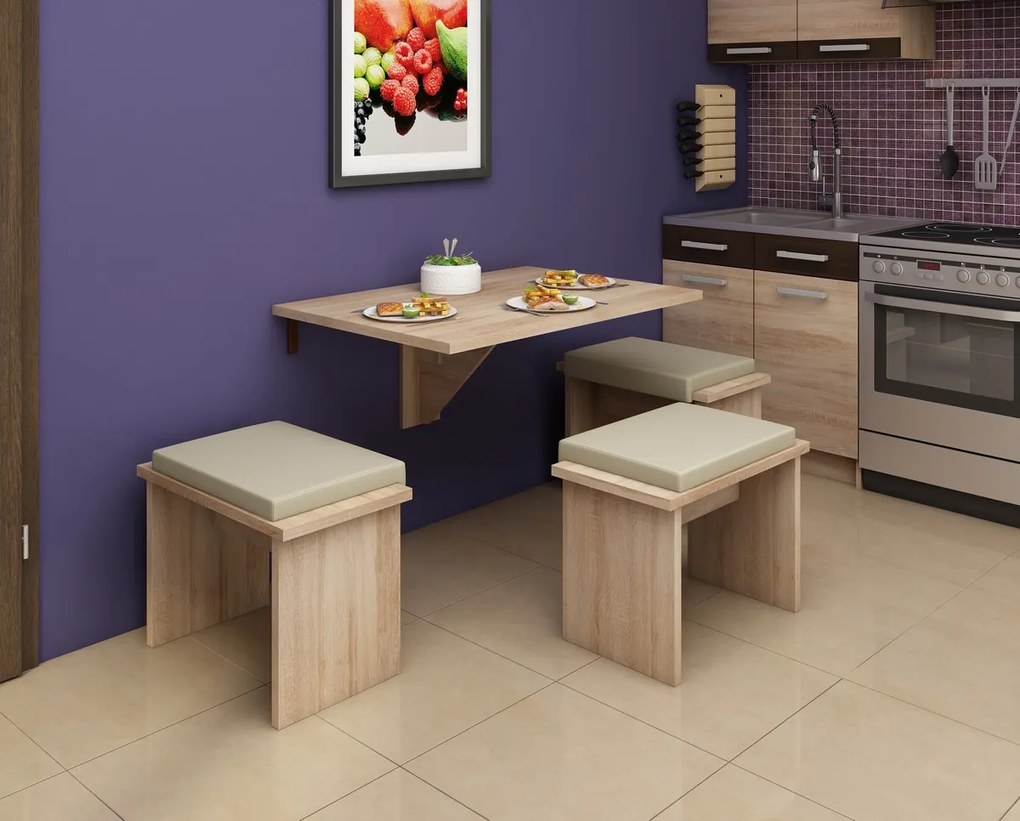 Masă de sufragerie extensibilă Elston 8 B (pentru 2 persoane). 746443