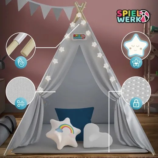 Deuba Cort copii tipi 160x120x120cm - gri