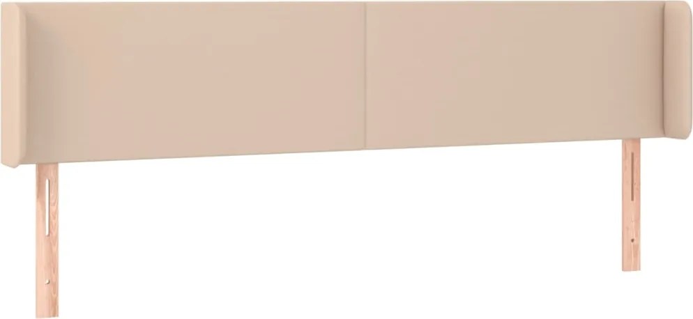 vidaXL Tăblie pat cu aripioare cappuccino 183x16x78/88 cm piele eco