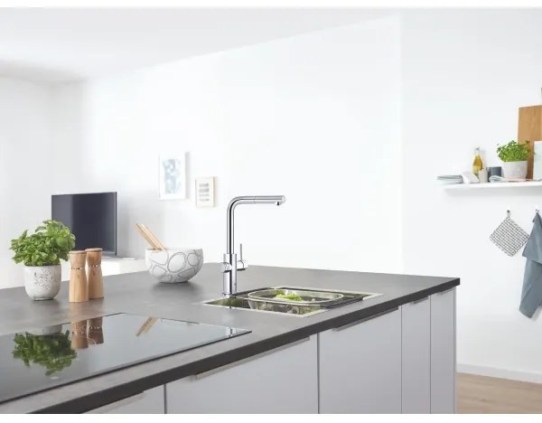 GROHE 31539000 - Baterie pentru chiuvetă BLUE HOME, pipa în L, crom lucios