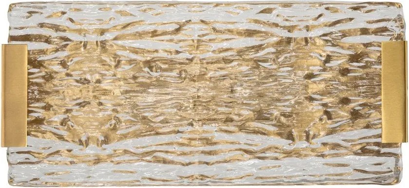 Aplică de perete aurie din sticlă Oblin – Mauro Ferretti