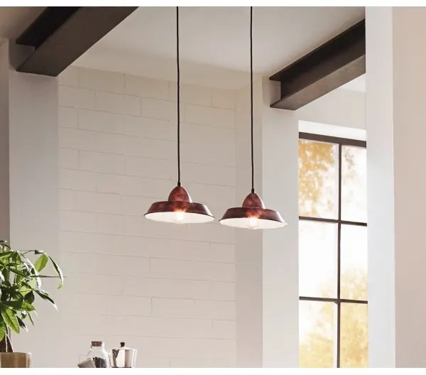 Eglo 49243 - Lustra AUCK lant 1xE27/60W/230V