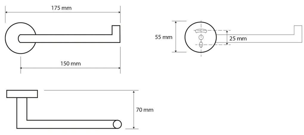 Suport de hârtie igienică Sapho XR703W X-RoundWhite, alb