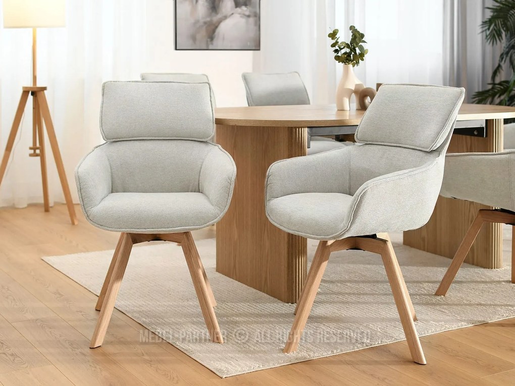 Scaun Doris (gri + stejar). Promo -8%. 1111033