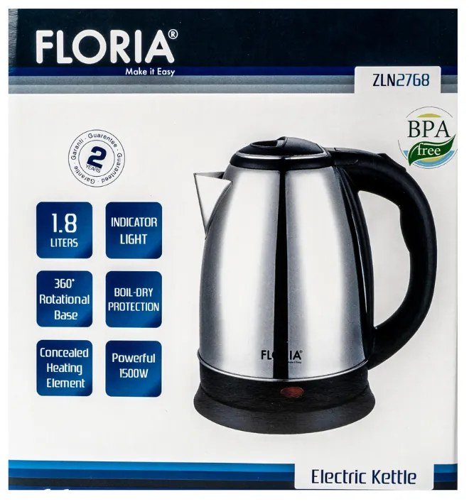 Cana Fierbator din Inox Capacitate 1.8L 1500W