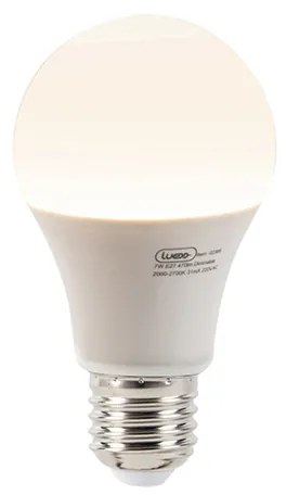 Lampă LED reglabilă E27 A60 7W 470 lumen 2000-2700K slab la cald