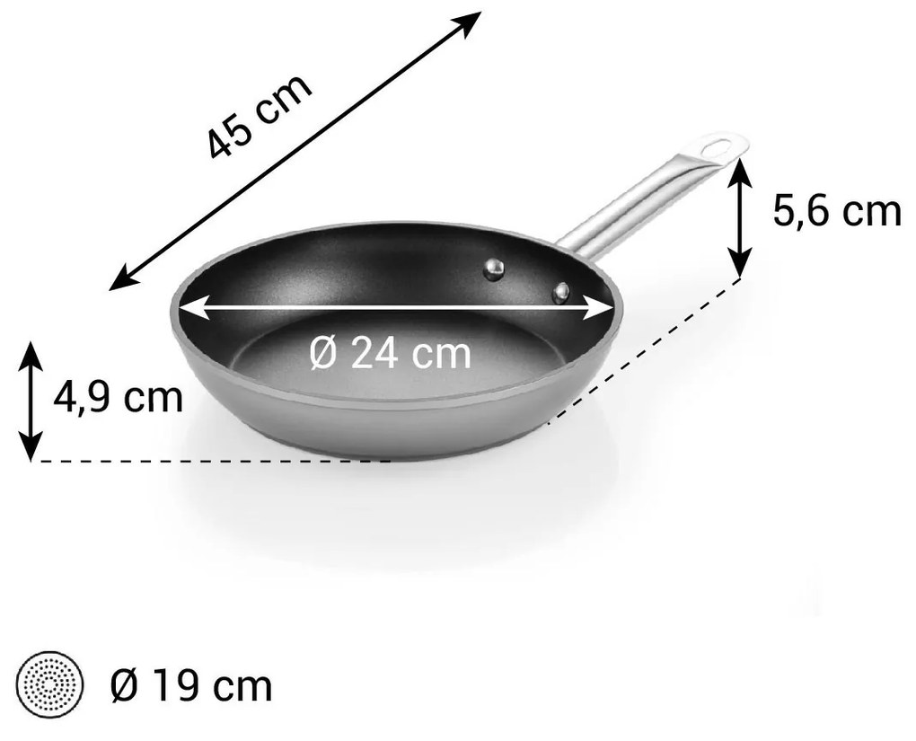 Tescoma Tigaie GrandCHEF+ diametru 24 cm, diam. 24 cm