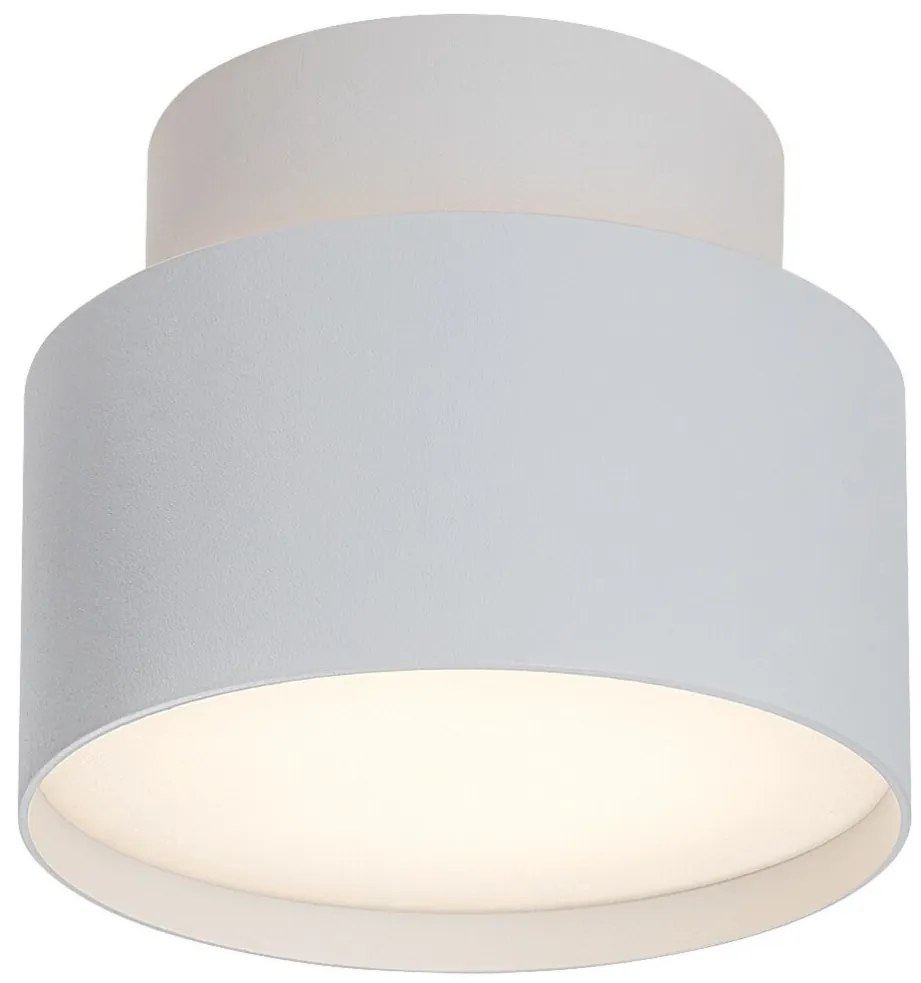 Mini Plafoniera LED cu lumina ambientala in sus Ovidia alb D-11cm