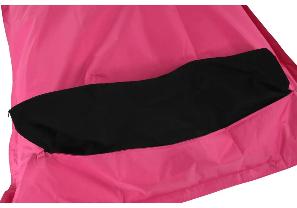 Fotoliu tip sac, material textil roz, GETAF