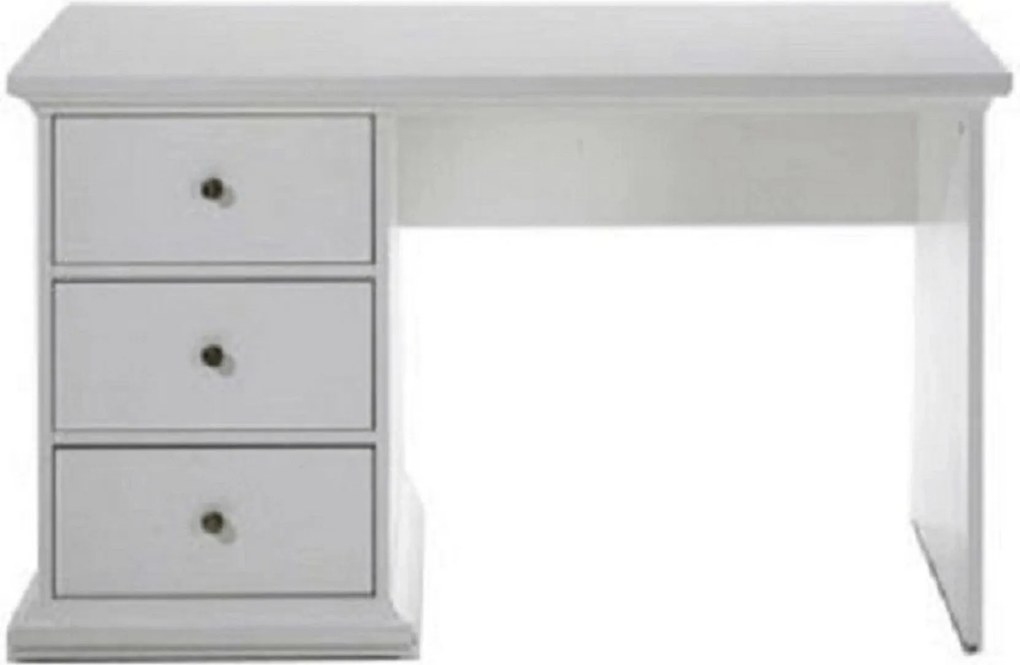 Birou PARIS, alb, DTD infoliat, 130x62x74 cm