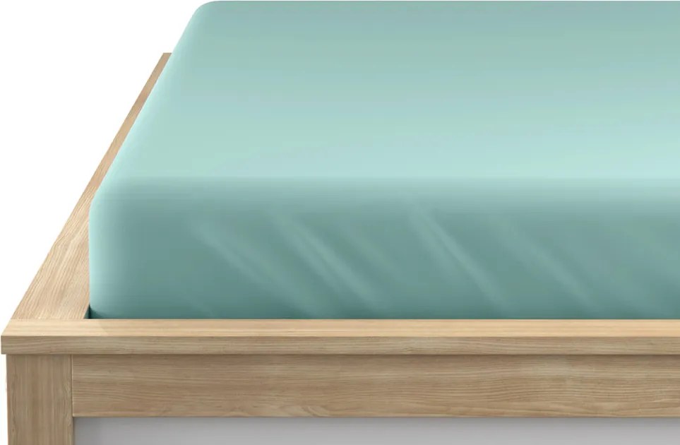 Cearsaf jersey EXCLUSIVE mentol 140x200cm, 100% bumbac