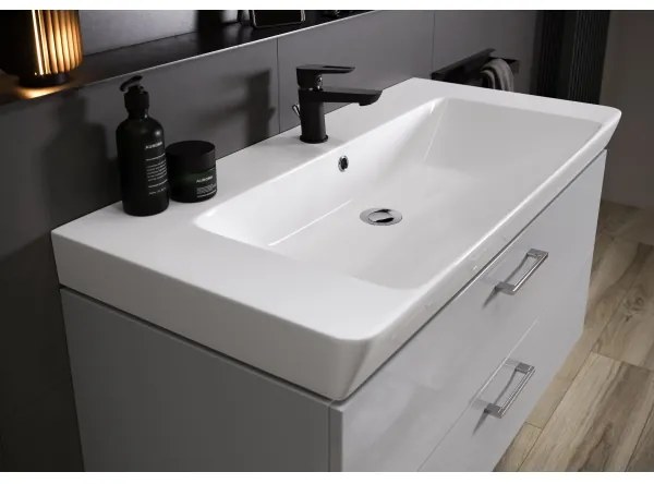 Cersanit S801-338-DSM - Dulap de baie suspendat LARA cu lavoar, 80 cm, alb