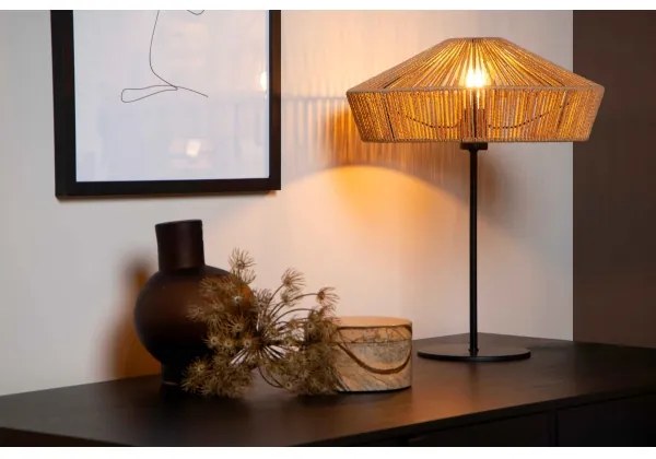 Lampă de masă Lucide 10513/40/72 YUNKAI 1xE27/60W/230V maro