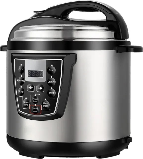 Multicooker sub presiune Oliver Voltz OV51985K6, 1000 W, 6 L, 90 kPa, Afisaj LED, 8 programe, Inox