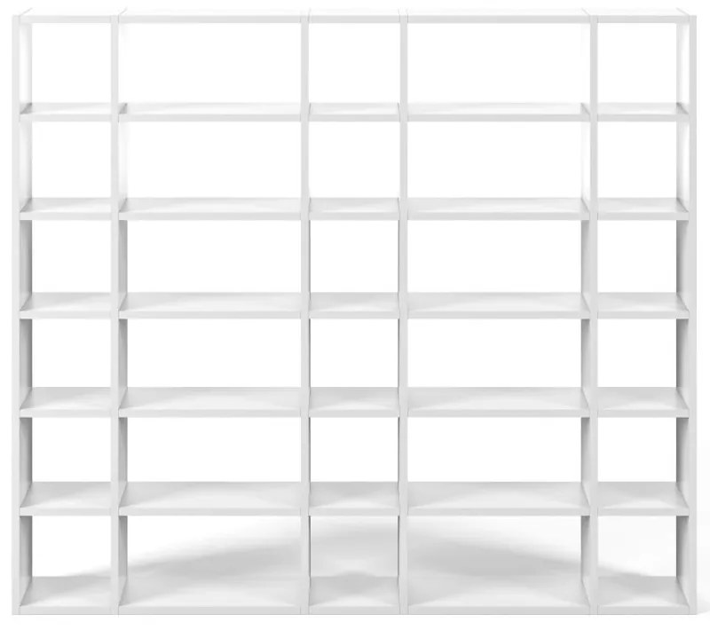 Bibliotecă TemaHome Pombal, lățime 255 cm, alb