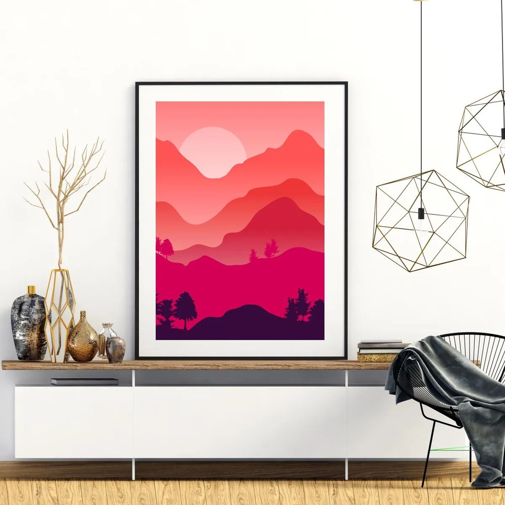 Poster - Peisaj montan (A4)