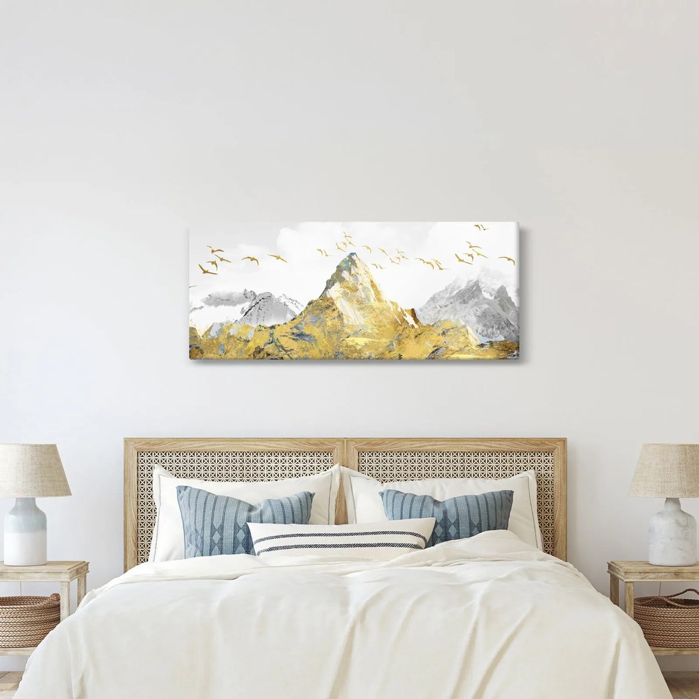 Tablou - Munte auriu (120x50 cm)