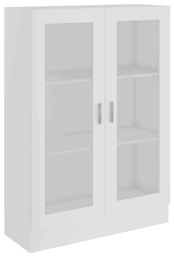 802750 vidaXL Dulap cu vitrină, alb, 82,5 x 30,5 x 115 cm, lemn prelucrat