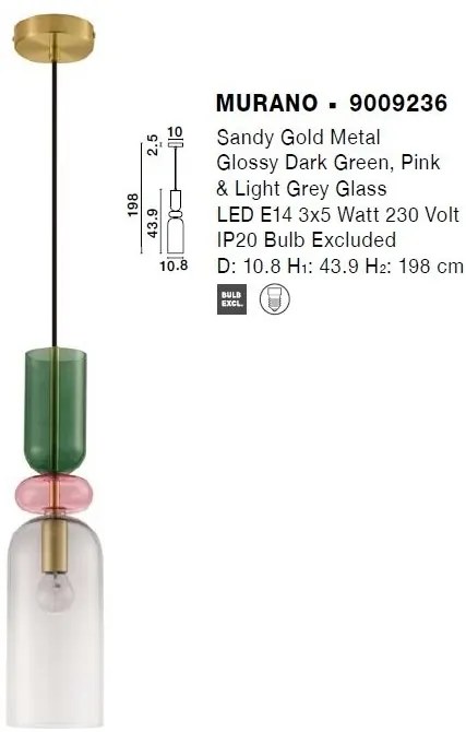 Lustra/Pendul design decorativ modern MURANO