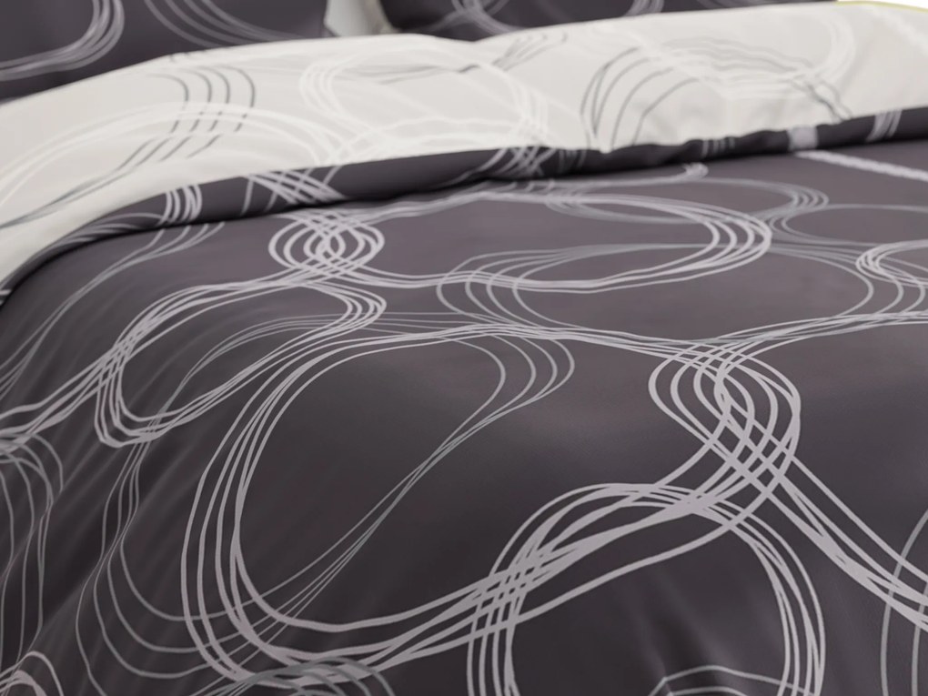 Lenjerie de pat din bumbac BUBBLES BLEND negru Dimensiune lenjerie de pat: 70 x 90 cm | 140 x 200 cm