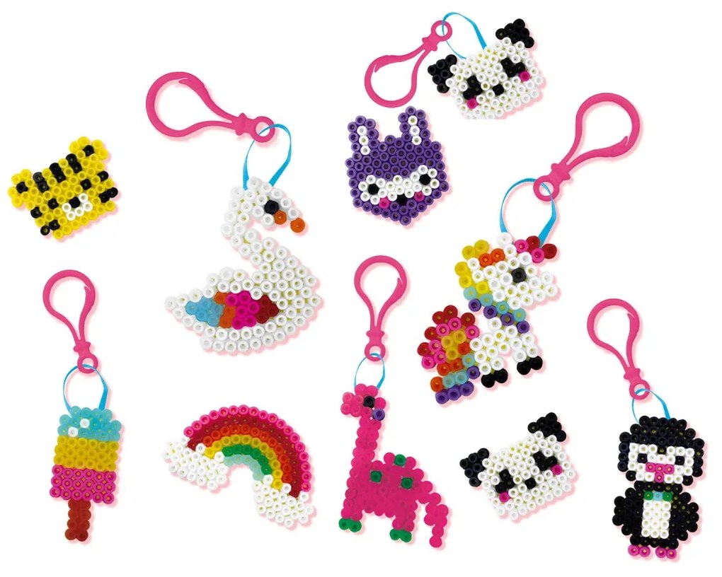 Set creativ - Brelocuri din margele de calcat Beedz